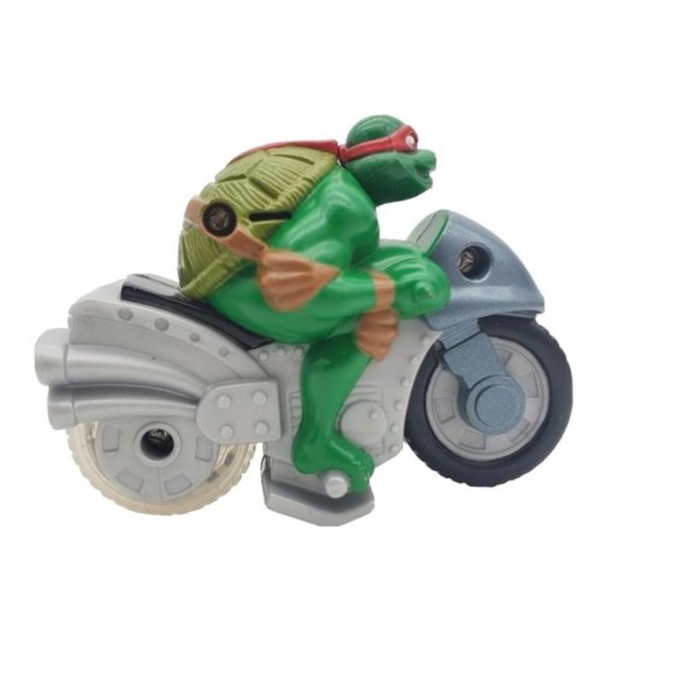 2003 Burger‎ King Mirage Studios, Inc. TMNT RAPHAEL Pullback Motorcycle Toy 3.5"